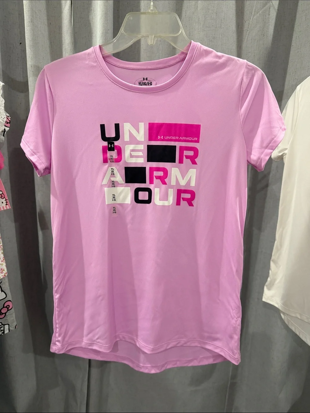 Under Armour Pink Short-Sleeve Logo Graphic Tee